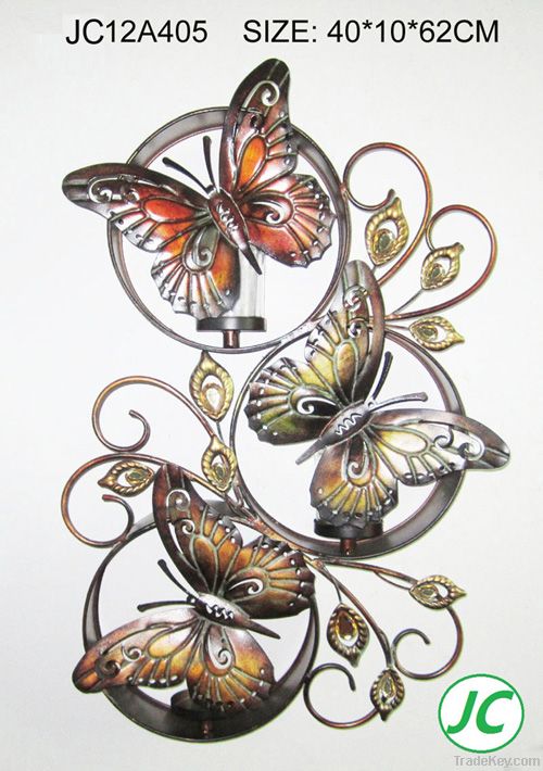 Butterfly metal candle holder