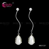 Elegant Silver Water Pearl Dangle Earrings for Popular Peal Jewelry