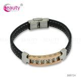 High quality Stainless Steel Man-Made Leather Bracelets