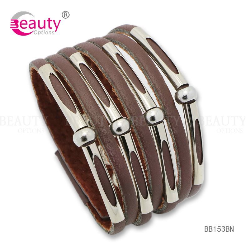 Luxury Quality Wrap Genuine Multilayer CharmLeather Brcelets for Women & Men's