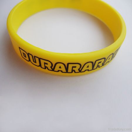 Silicone printing logo sport bracelet