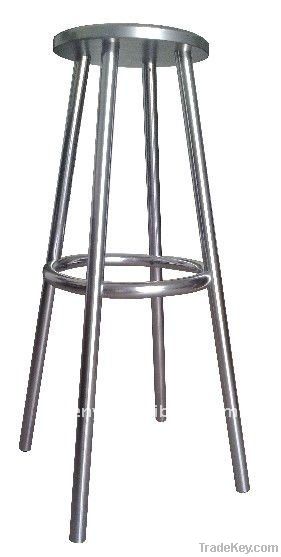 High Leg Anodized Aluminum Four Leg Bar Stool