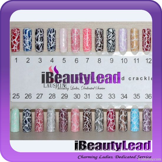 Beautyful nail polish crackle with 46 colors