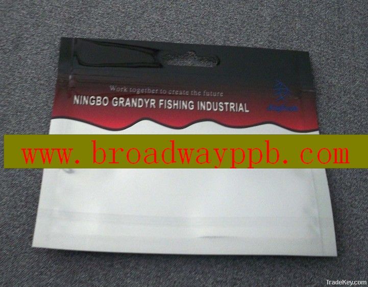 plastic fishing lure bag with ziplock