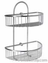 Wall mounted bathroom wire basket, net shelf,