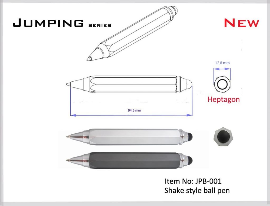 JUMPING - Heptagon shake stylus pens