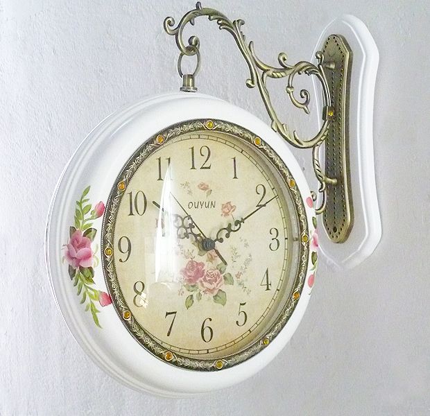 antique double sided clock