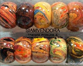 Dazzling Handpainted Wooden Bangle