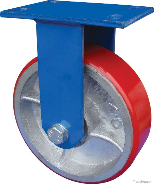 extra loading kingpin less iron core polyurethane covered caster