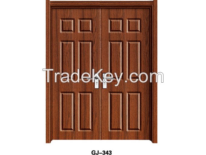 interior mdf pvc wooden door entrance doors hotel door double door 