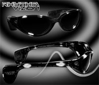 WHITE Rhythm Vizion Sound Activated Sunglasses