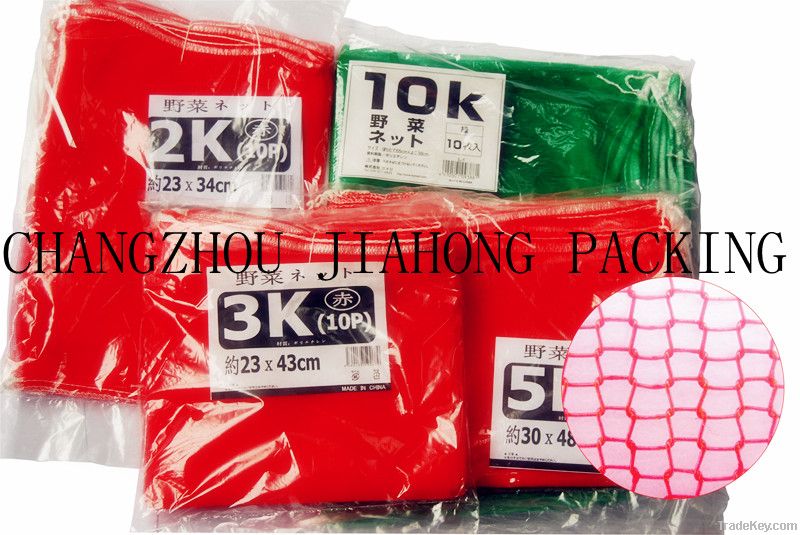 PE monofilament net bags, packed in plastic bag, export Japan