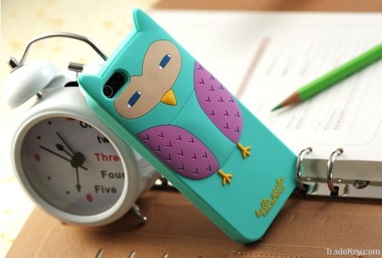 hot selling silicone phone case , fashionable 3D design cartoon phone c