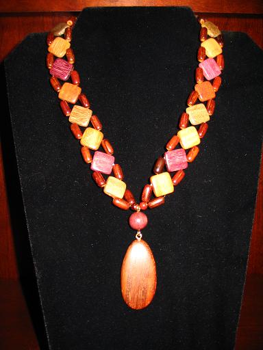 Exotic Wood Necklace