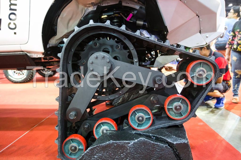 Rubber Track assembly conversion systems for 4x4 Truck