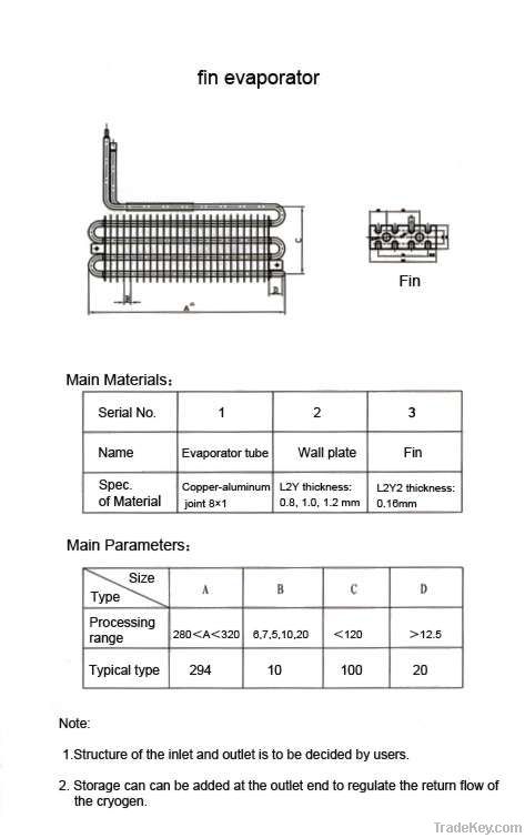 Fin evaporator