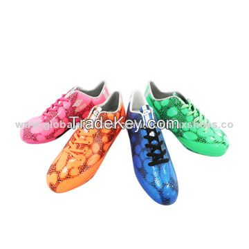 Popular Indoor Outdoor Soccer Shoes With PU Upper/RB Outsole