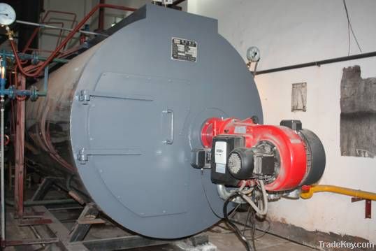 Oil fired steam boiler