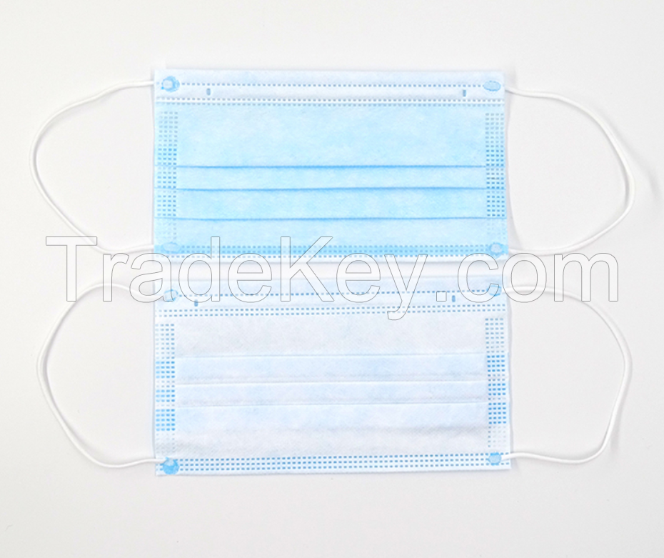 CE Certified 3 Ply Disposable Non Woven Surgical Face Masks With Earloop