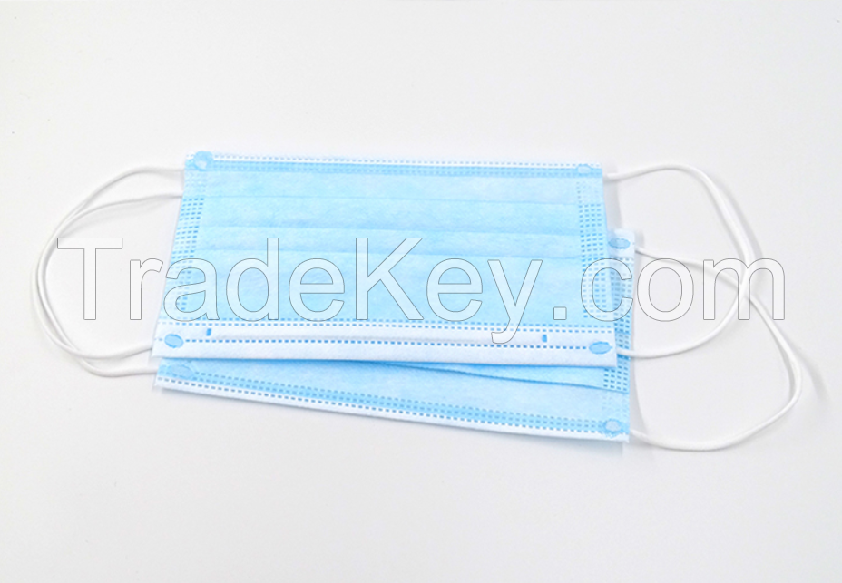 CE Certified 3 Ply Disposable Non Woven Surgical Face Masks With Earloop