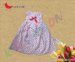 fabric flower girl dress