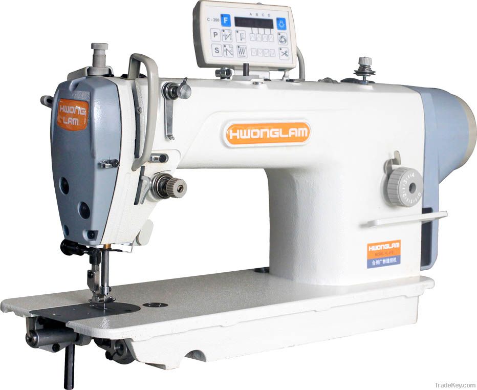 Direct drive high speed lockstitch sewing machine with auto thread