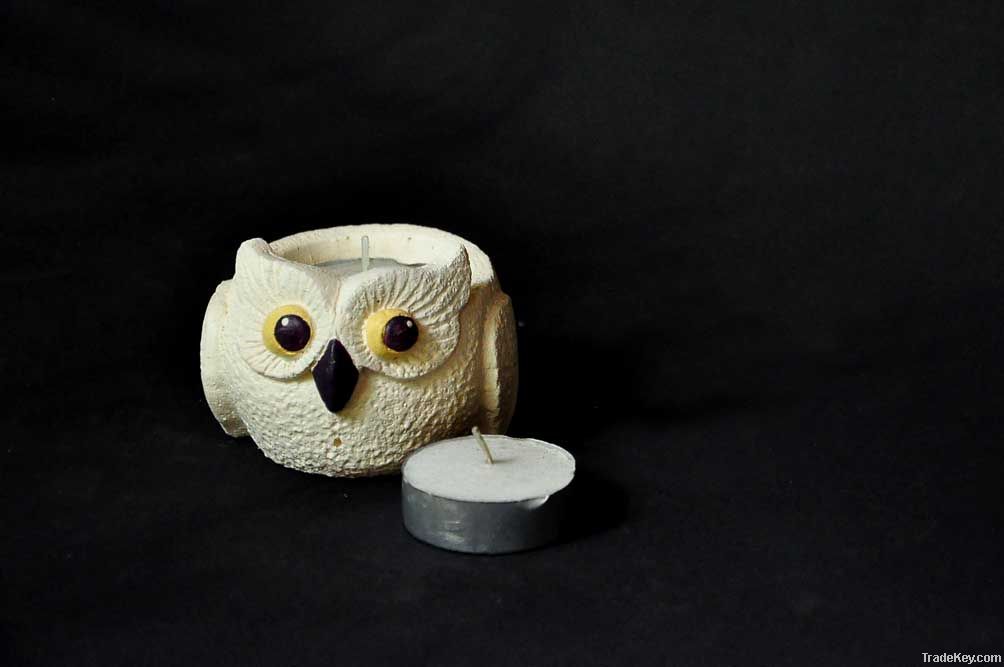 Animal Candle Holder - Owl set of 3