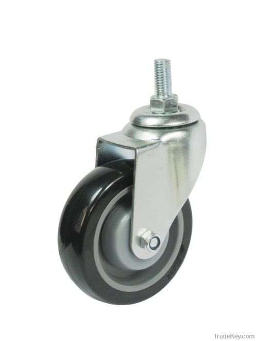 Middle duty threaded stem PU caster