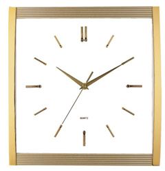Golden Wall Clock (ABS plastic material and sweep movement without tick sound)