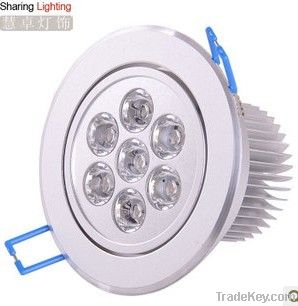 7W Non Dimmable Warm White Recessed LED Ceiling Downlight Spot light