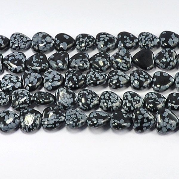12mm heart shape snowflake semi-precious stone for jewelry DIY