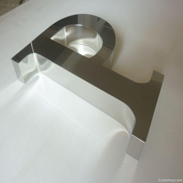 Polished/Mirror Stainless Steel Channel Letter Sign