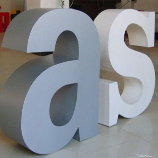 Different colors painting stainless steel channel letter sign