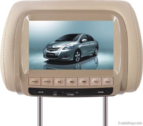7" TFT LCD Car Headrest With USB/SD/GAME/TV