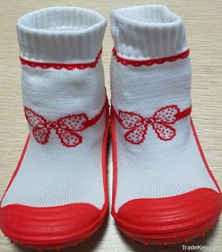 baby rubber soled sock