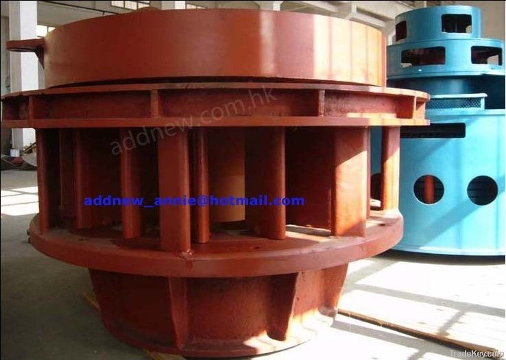 Kaplan type turbine for hydro power generator