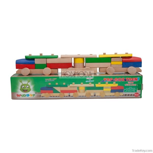 Organic Wooden 3D Puzzle Train