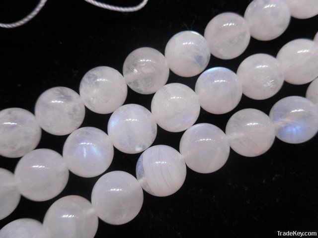 Moonstone round beads, Blue moonstone, Peach moonstone, White moonstone