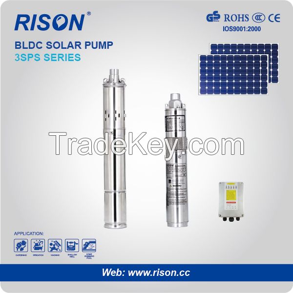 3' Submersible Solar Pump for Irrigation and Residential