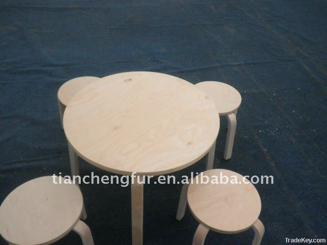 Solid pine dining table & chairs