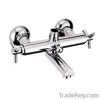 Chromed polish brass wall mounted bath shower faucet