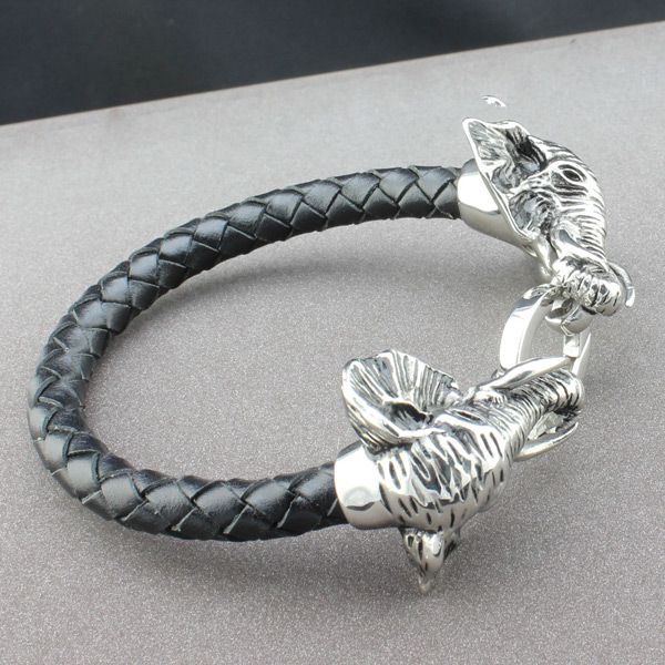 Fashion  stainless steel cuff bangle jewelry for men and women  animal bangle style