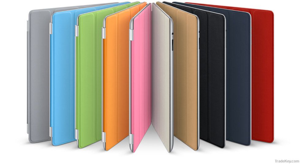 For new iPad 2 Leather Smart Cover Case