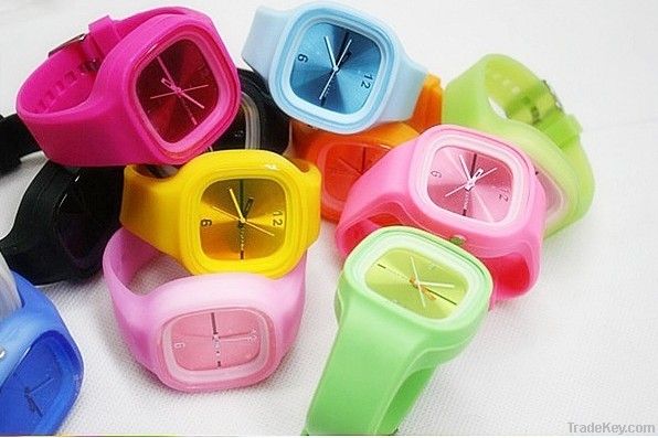 Fashion Jelly ODM Silicon Watch Multicolor Unisex Student Watch