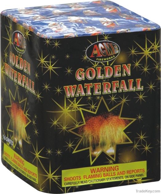 16S Gold Waterfall Cakes fireworks