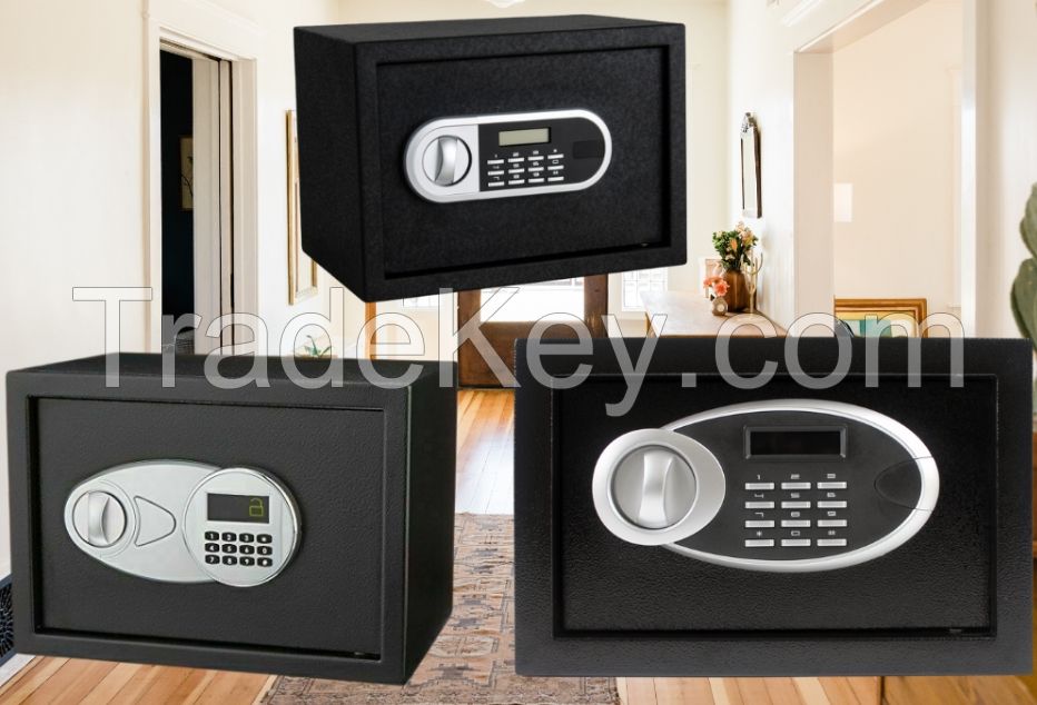 China made digital keypad lock lcd diaplay home steel office safe box 