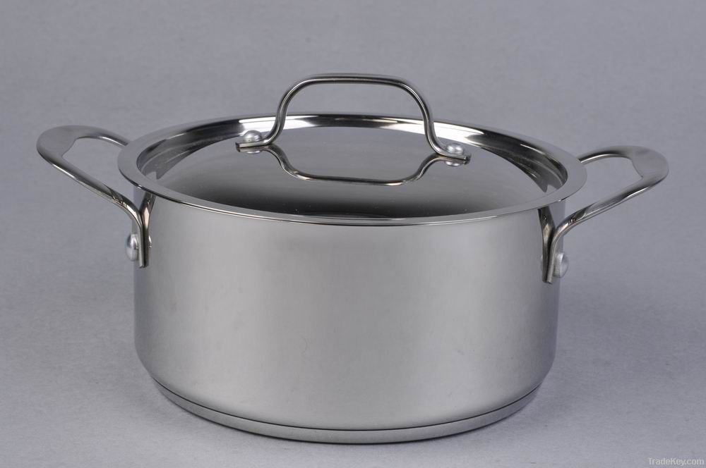 stainless steel stock pot/casserole/shallow casserole