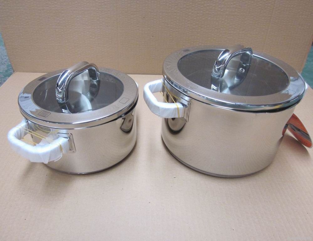 stainless steel stock pot/casserole/shallow casserole