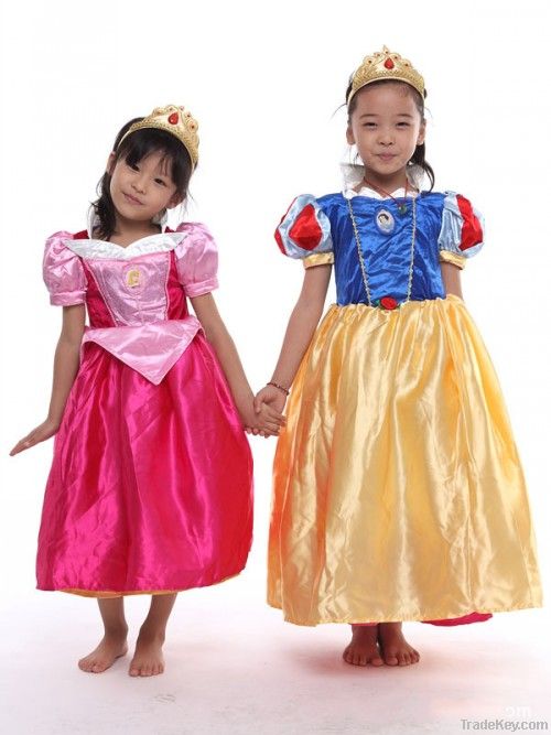 Supply Disney white snow princess skirt, kid costume