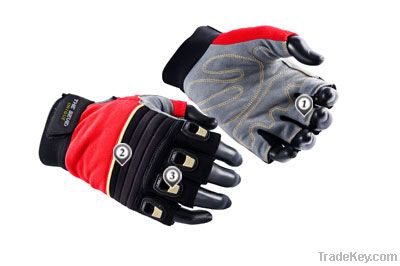 Mechanic gloves, half gloves, work gloves